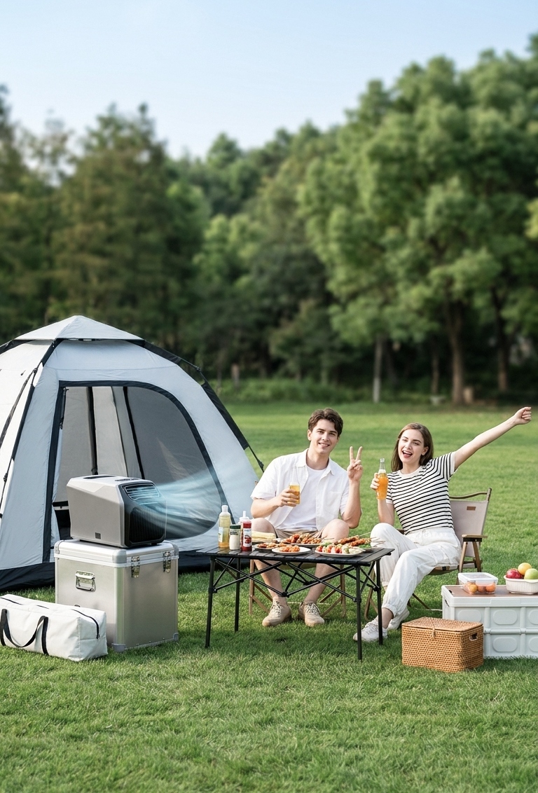 Lakeside camping