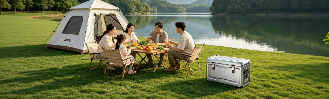 Lakeside camping