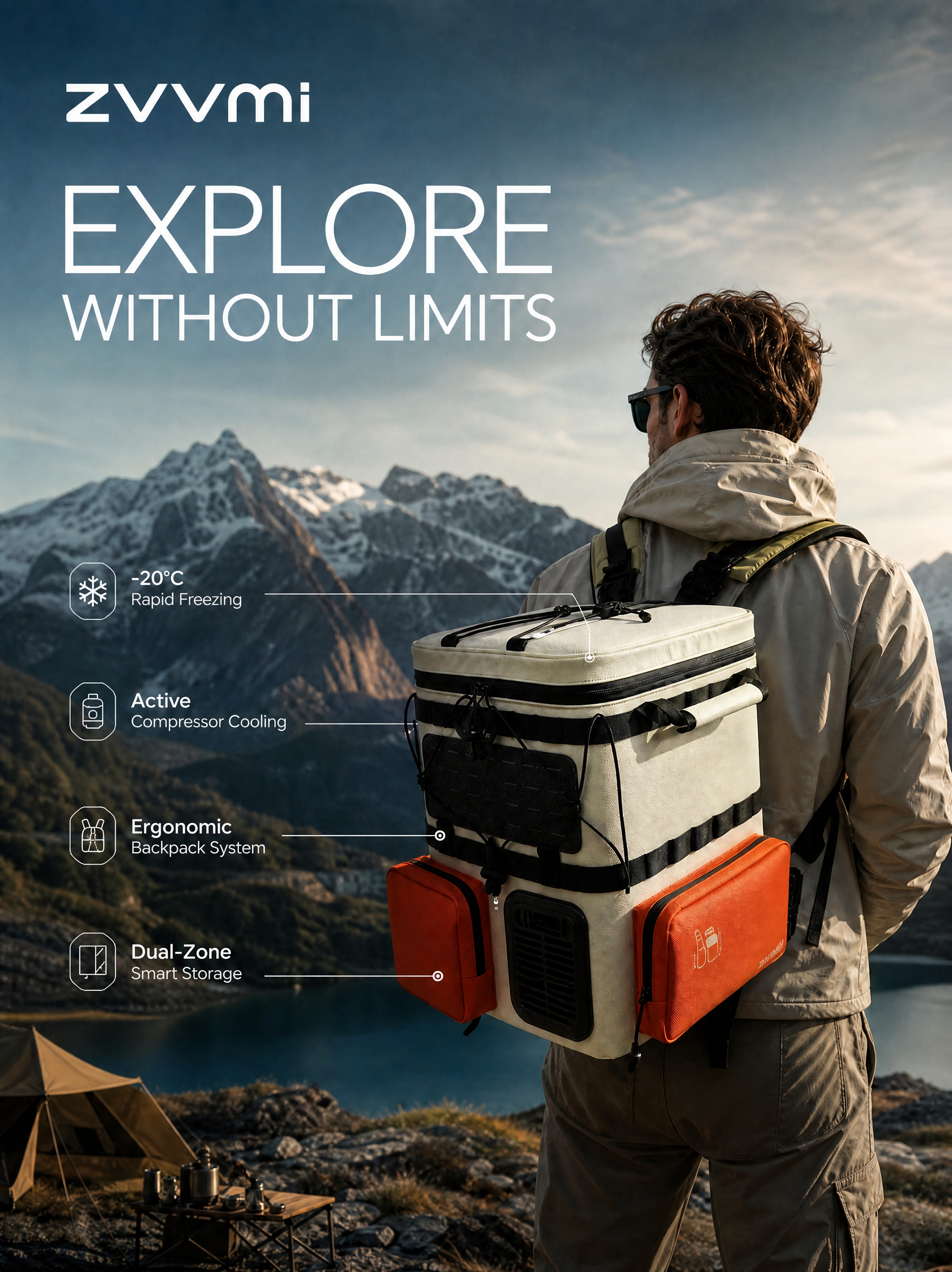 Backpack refrigerator